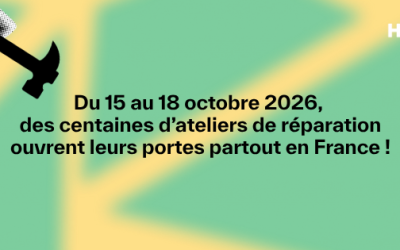 Journées Nationales de la Réparation : du 15 au 18 octobre 2026